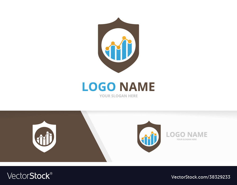 Shield and graph logo combination security