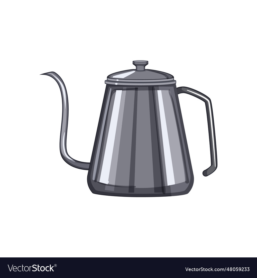 Stainless steel drip kettle cartoon Royalty Free Vector