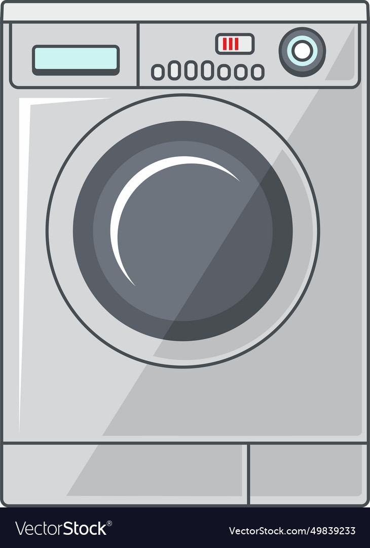 Washer machine icon in flat style