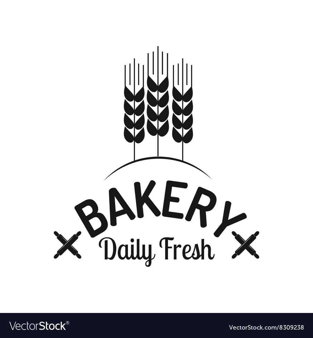 Bakery badge and bread logo icon modern style