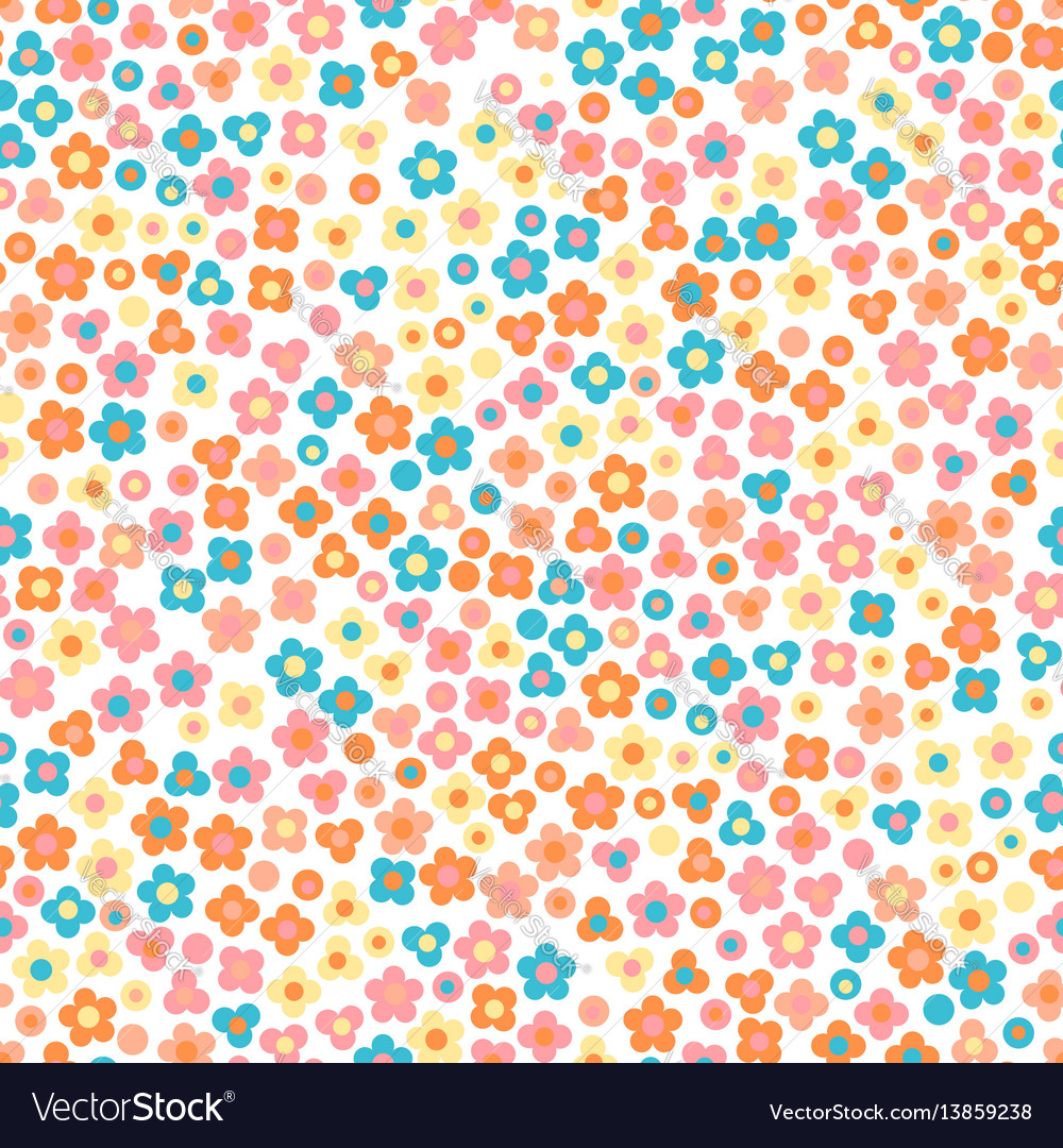 Floral seamless pattern small cute simple flowers Vector Image