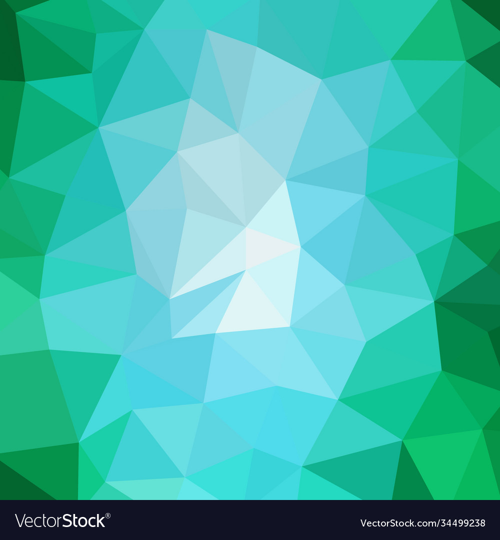 Green and blue triangles background abstract Vector Image