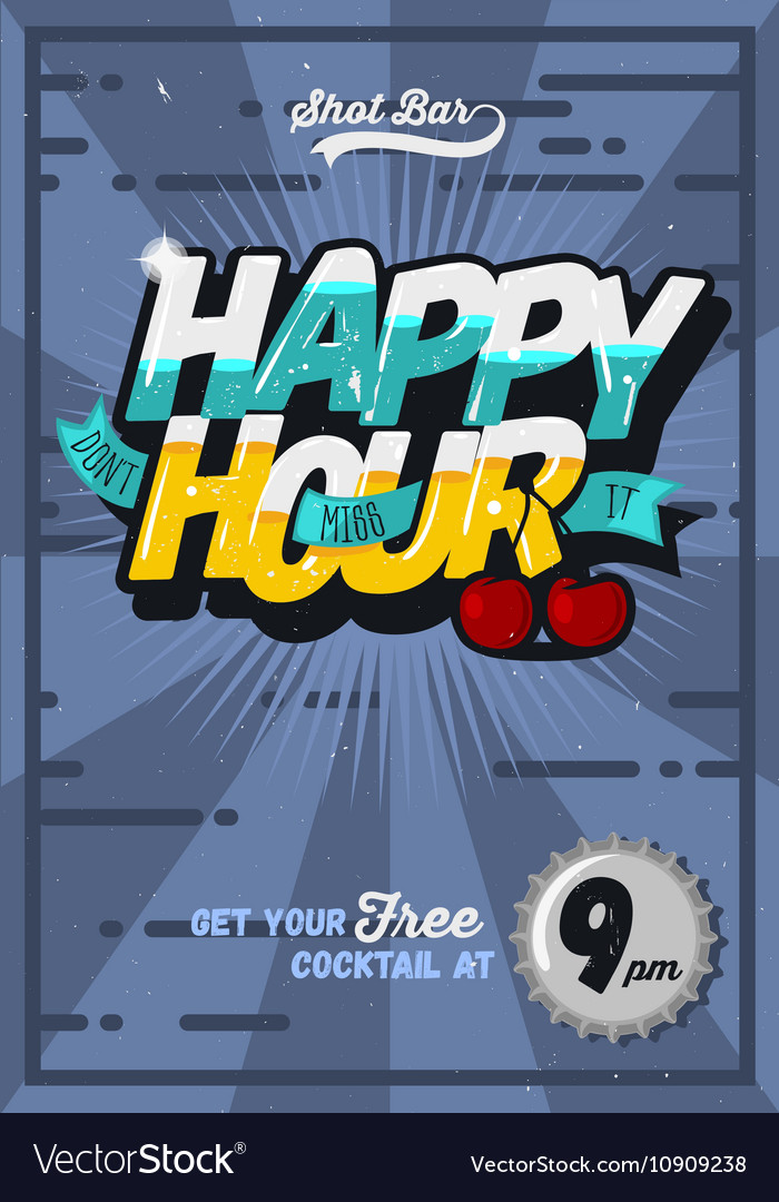 Happy Hour Poster Vorlage
