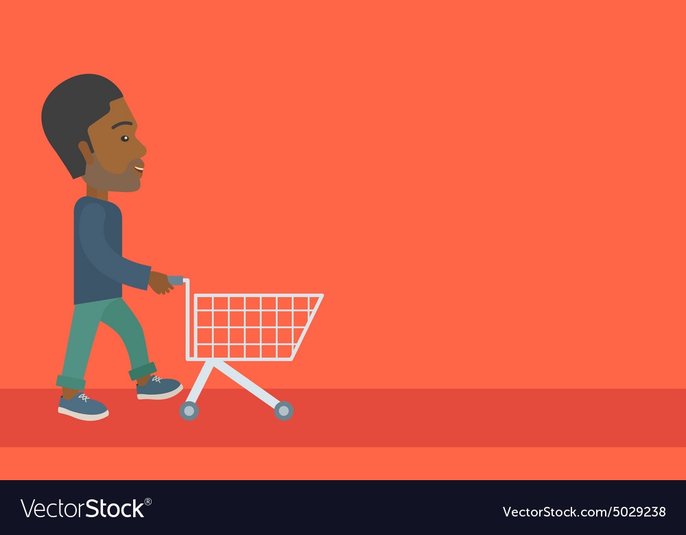 Man with empty cart