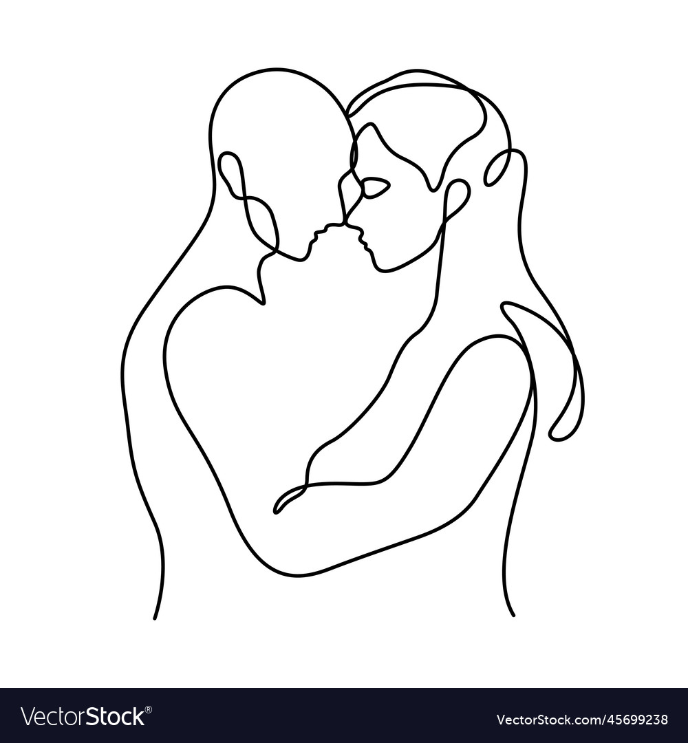 Free Vector  Romantic couple drawing