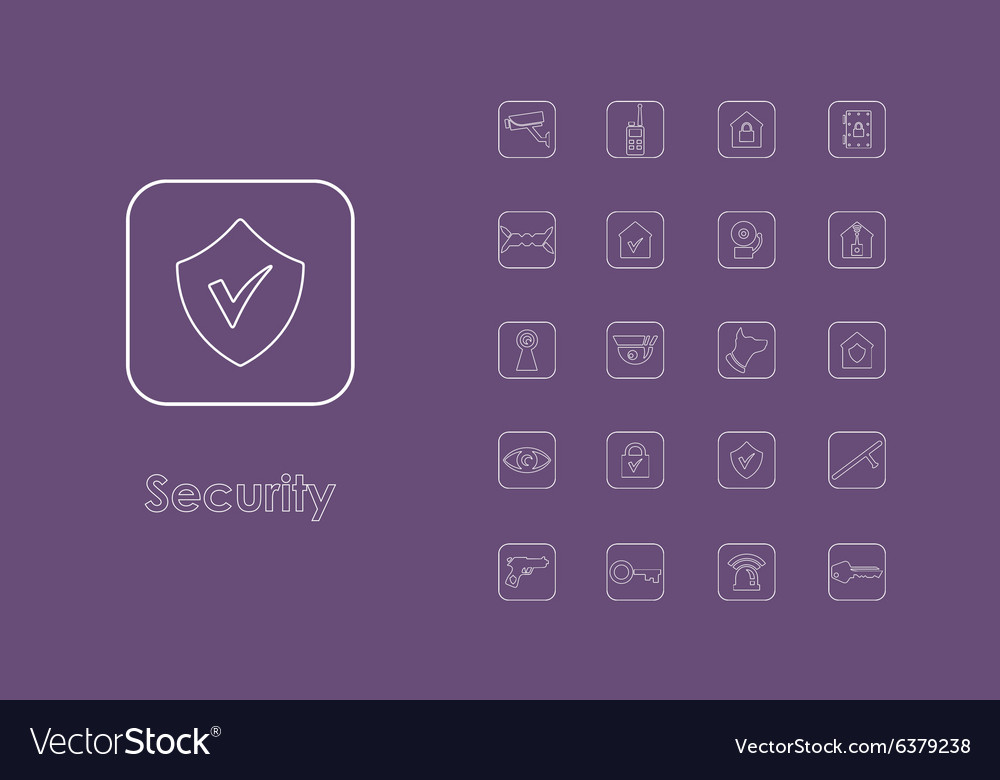 Set of security simple icons