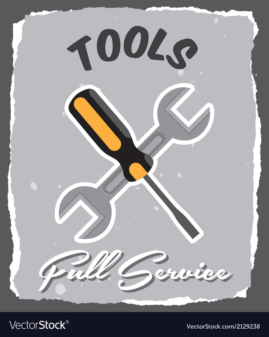 Tools design over gray background