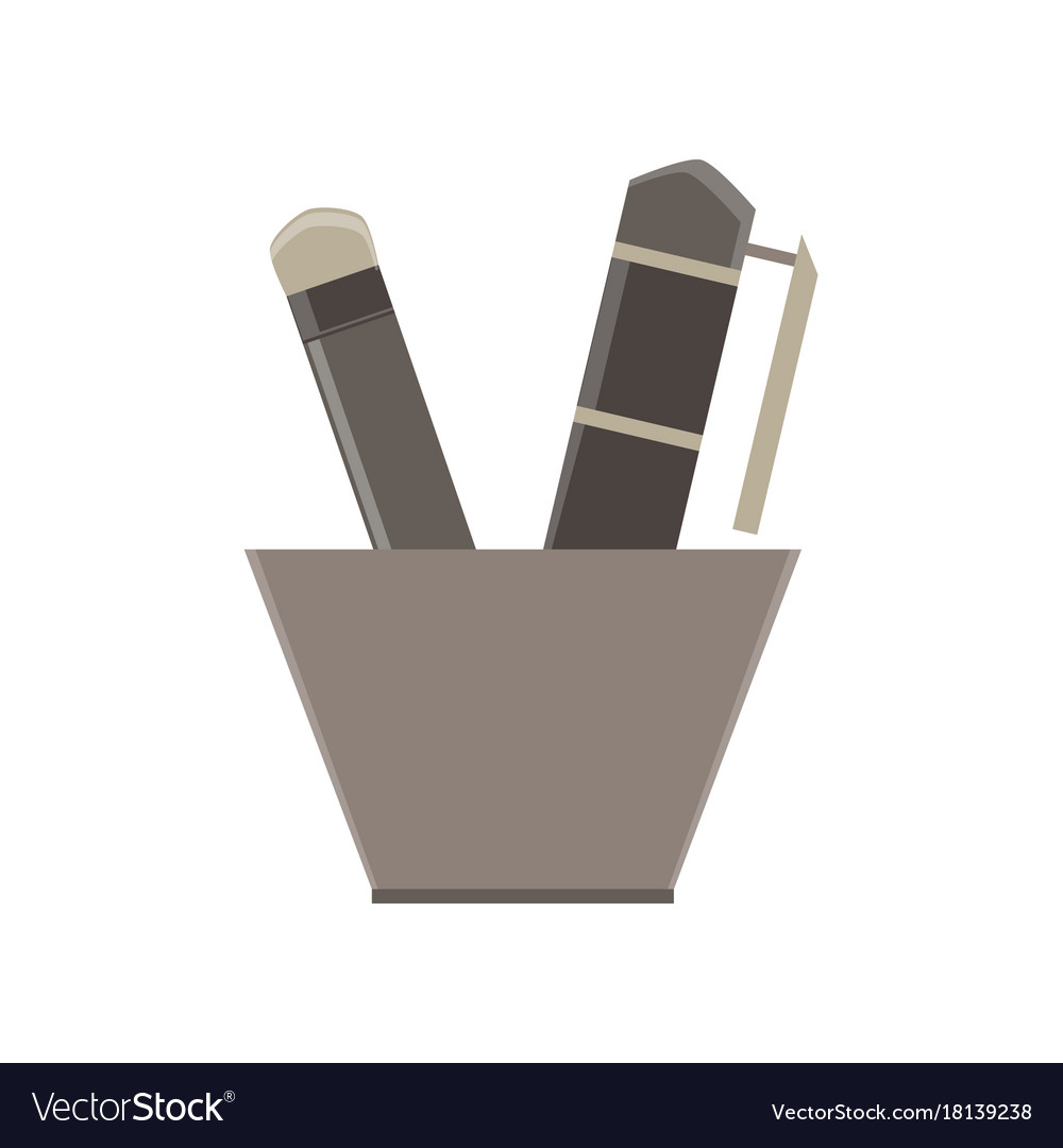 Writing tools flat icon isolated design element