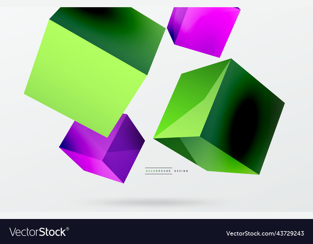 3d cubes abstract background composition