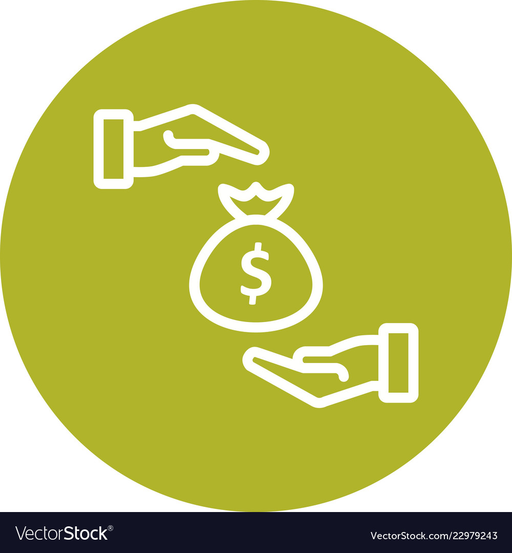 Bribe icon Royalty Free Vector Image - VectorStock