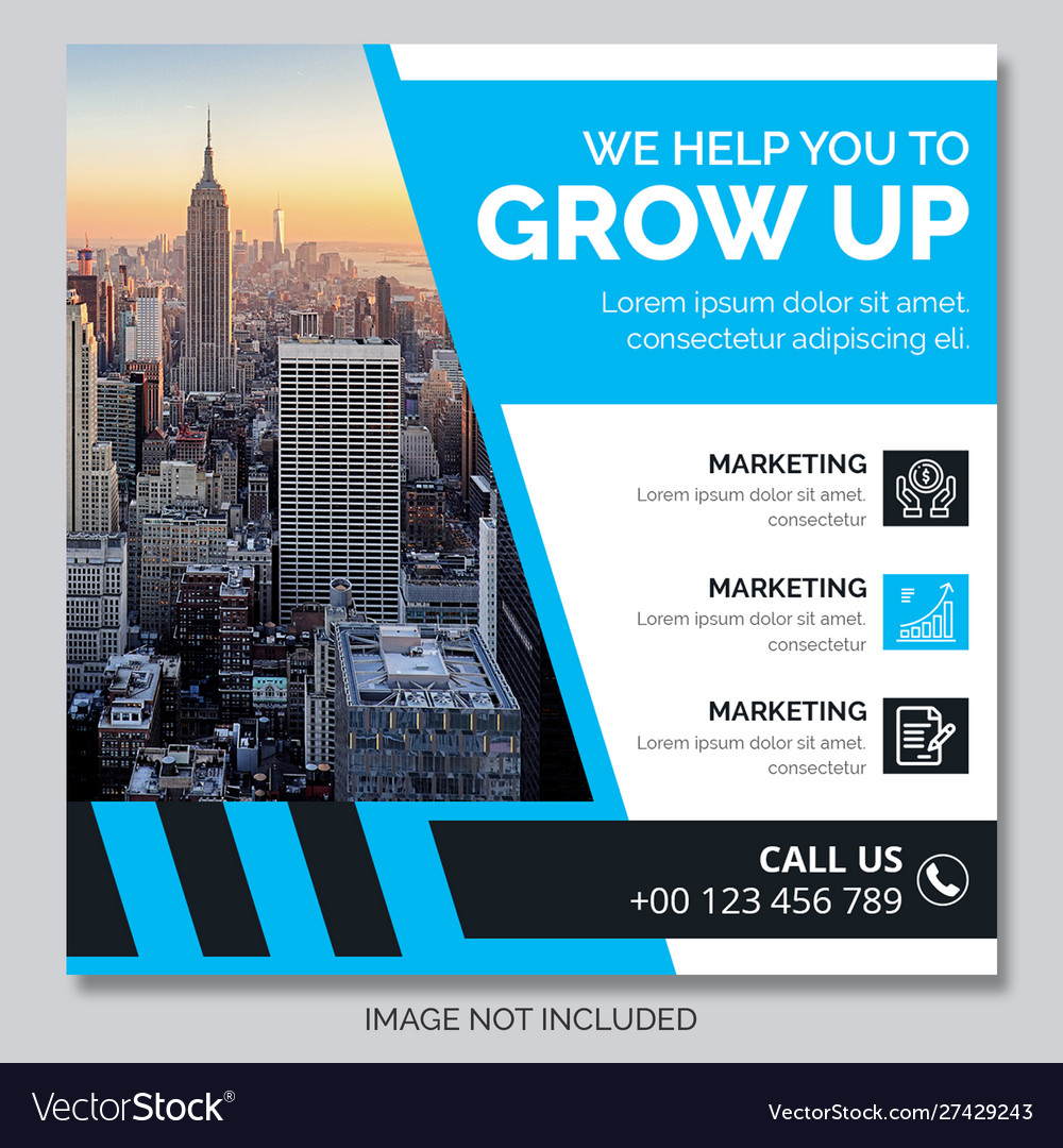 Business Instagram Post Banners Royalty Free Vector Image