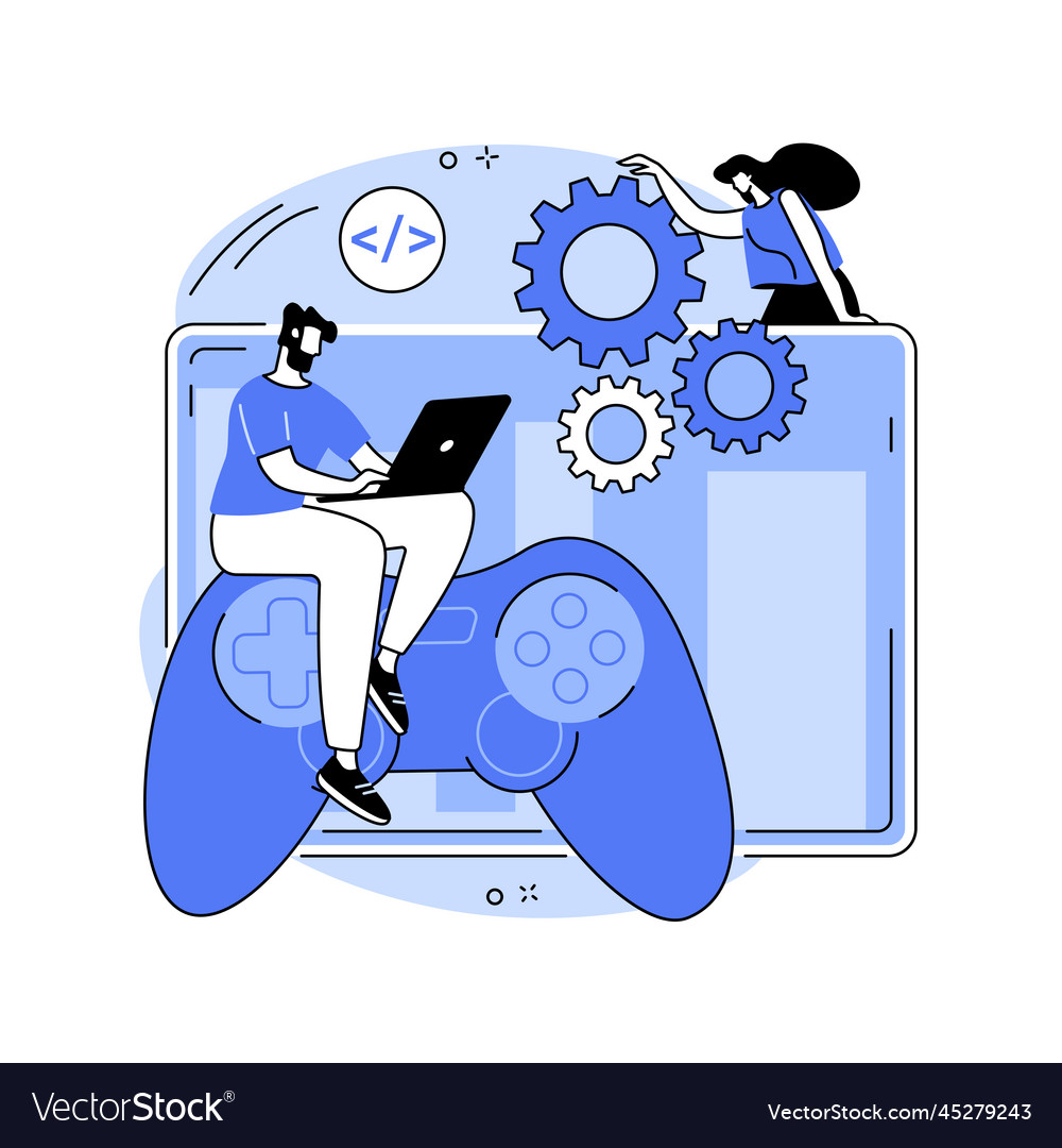 Computer games development abstract concept