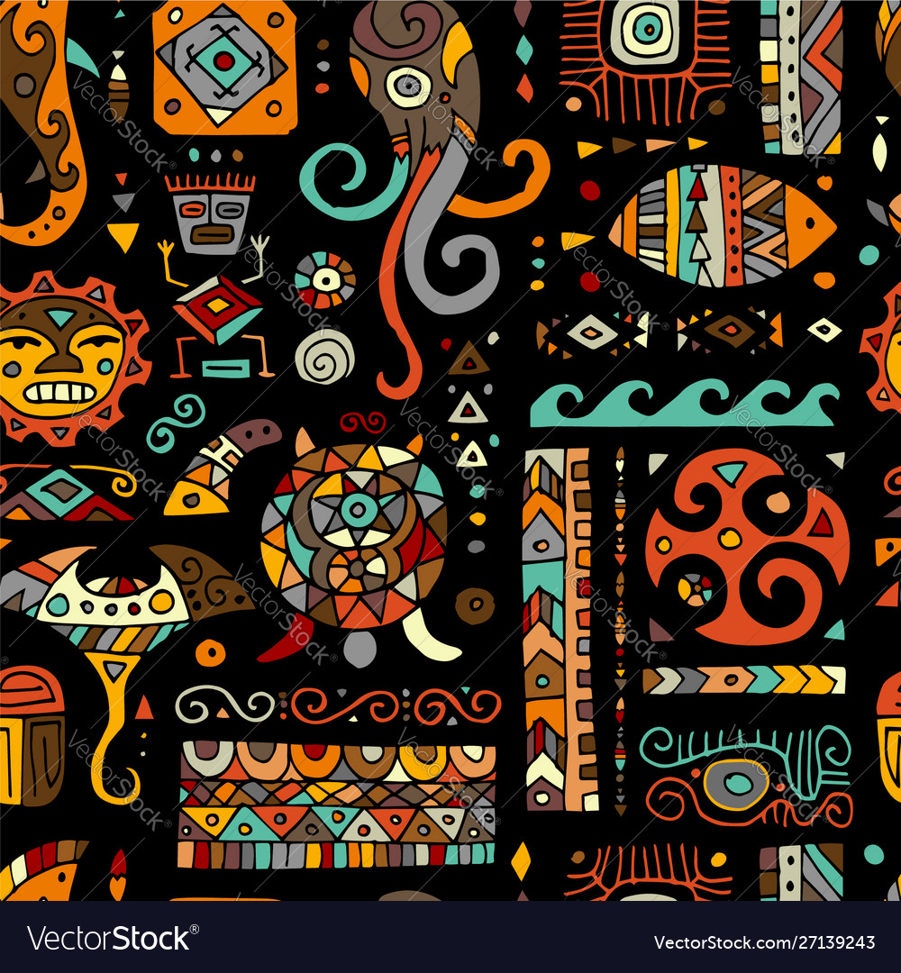 Ethnic handmade ornament for your design Vector Image