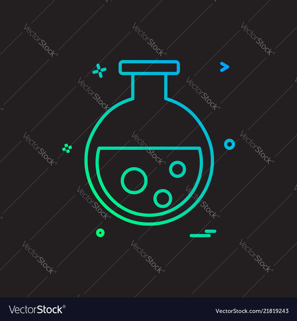 Flask icon design Vector Image Flask icon design