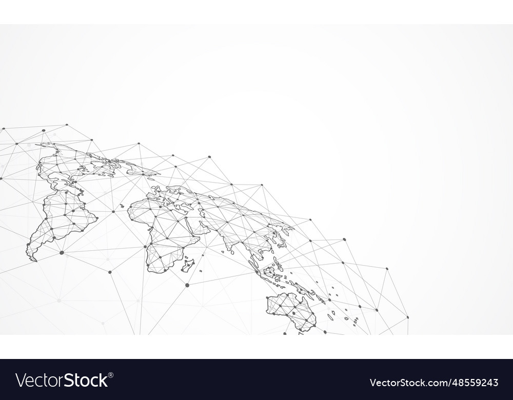 Globale Netzwerkverbindung Weltkarte Punkt