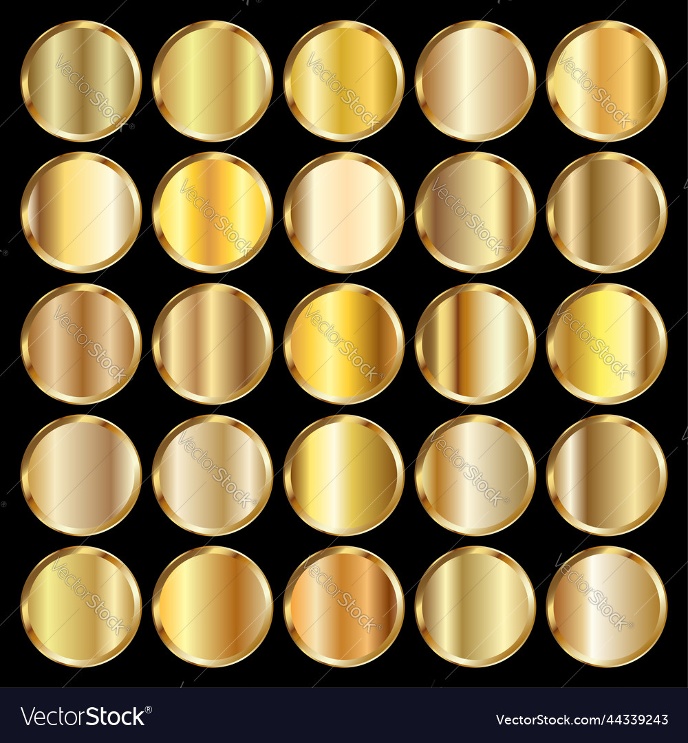 Gold texture gradient background set