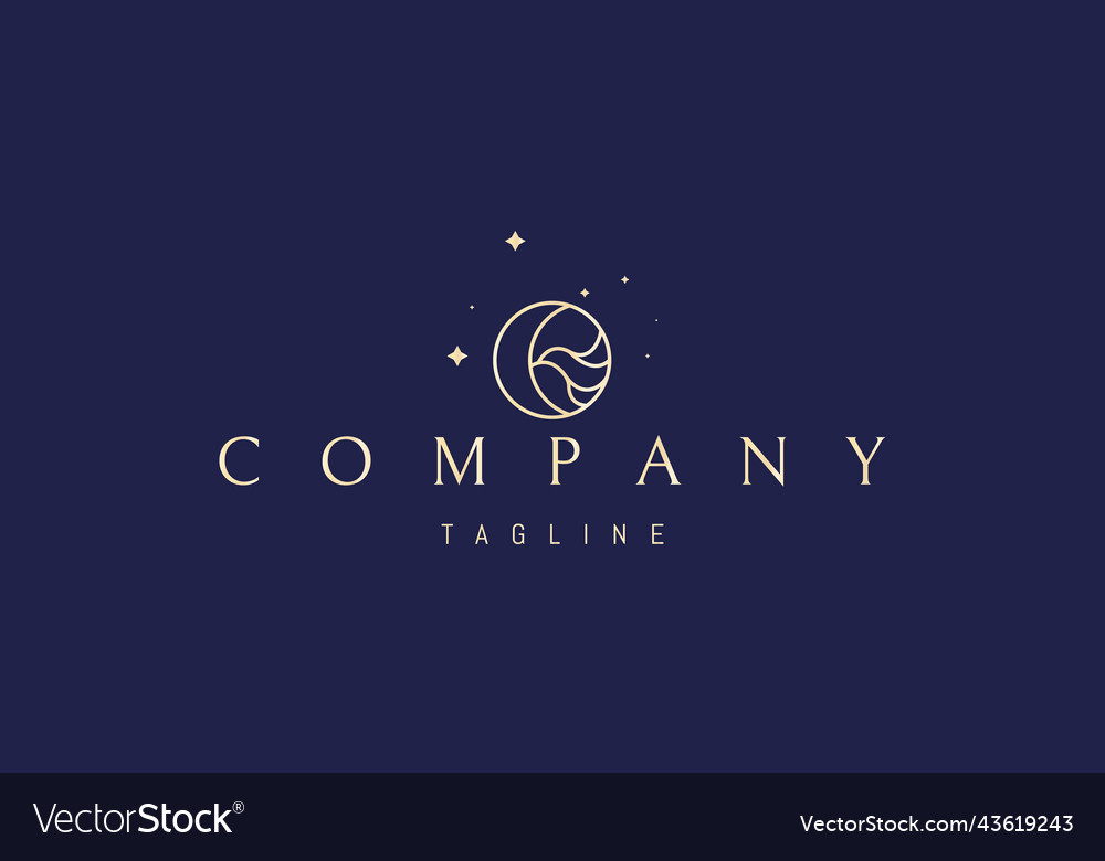 Golden logo on which an abstract image vector image Golden logo on which an abstract image