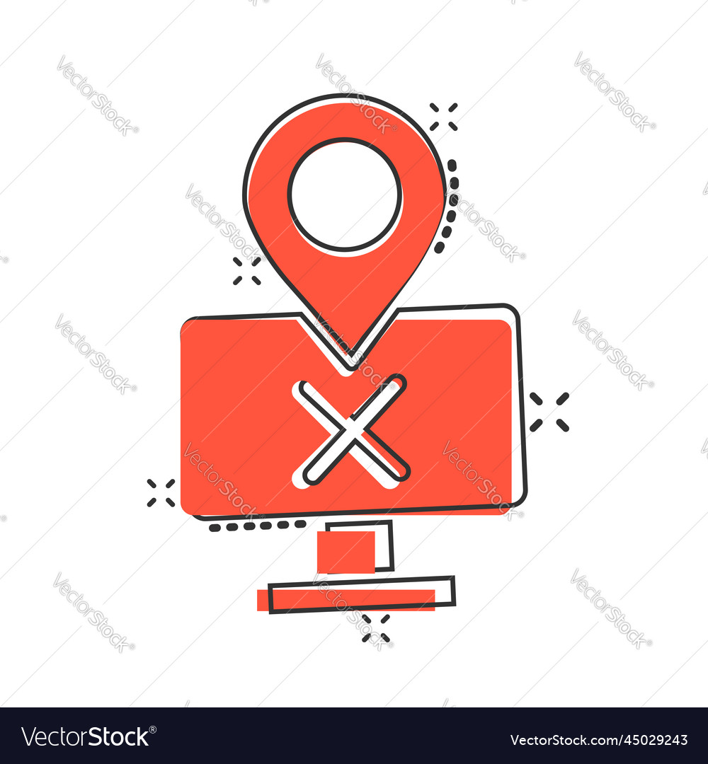GPS Navigation Icon - Monitor Style
