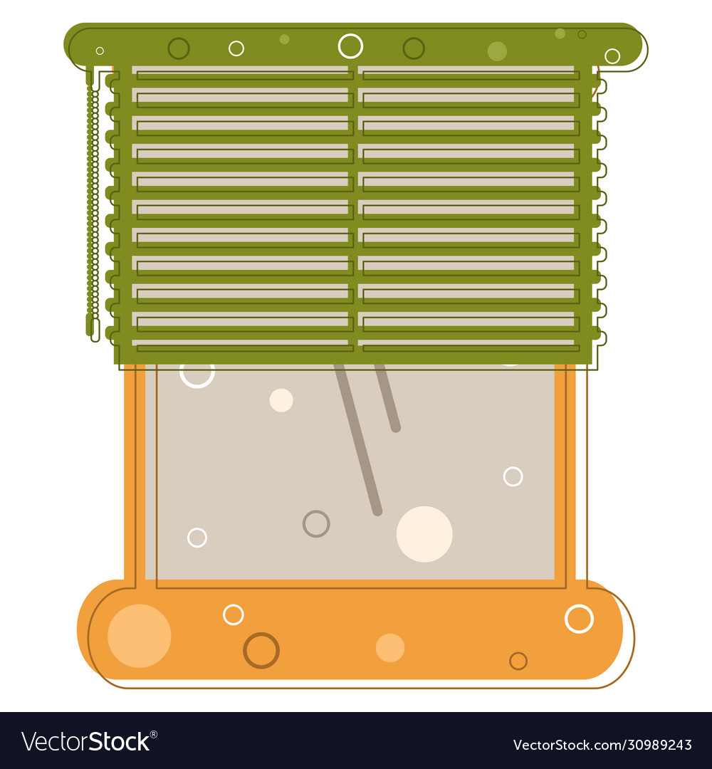 Isolated window with curtains