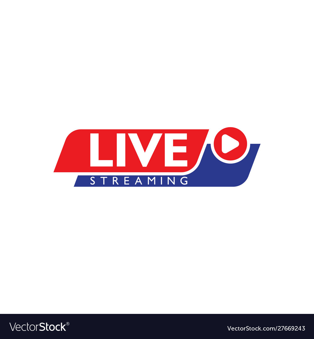 Live stream logo design Royalty Free Vector Image