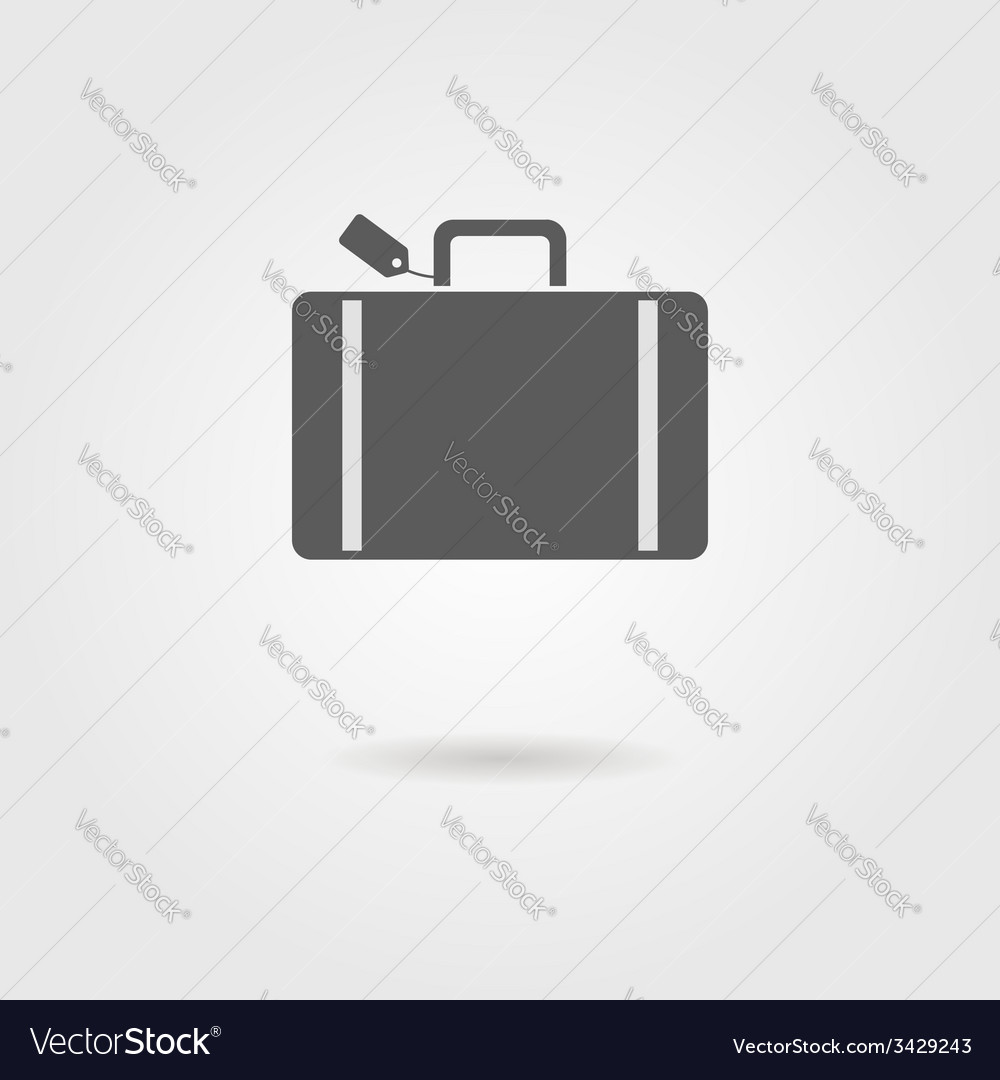 Luggage icon with shadow