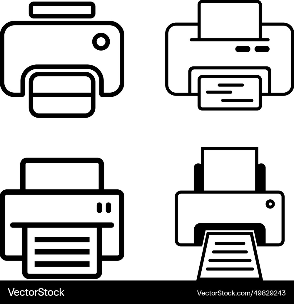 Printer icon Royalty Free Vector Image - VectorStock