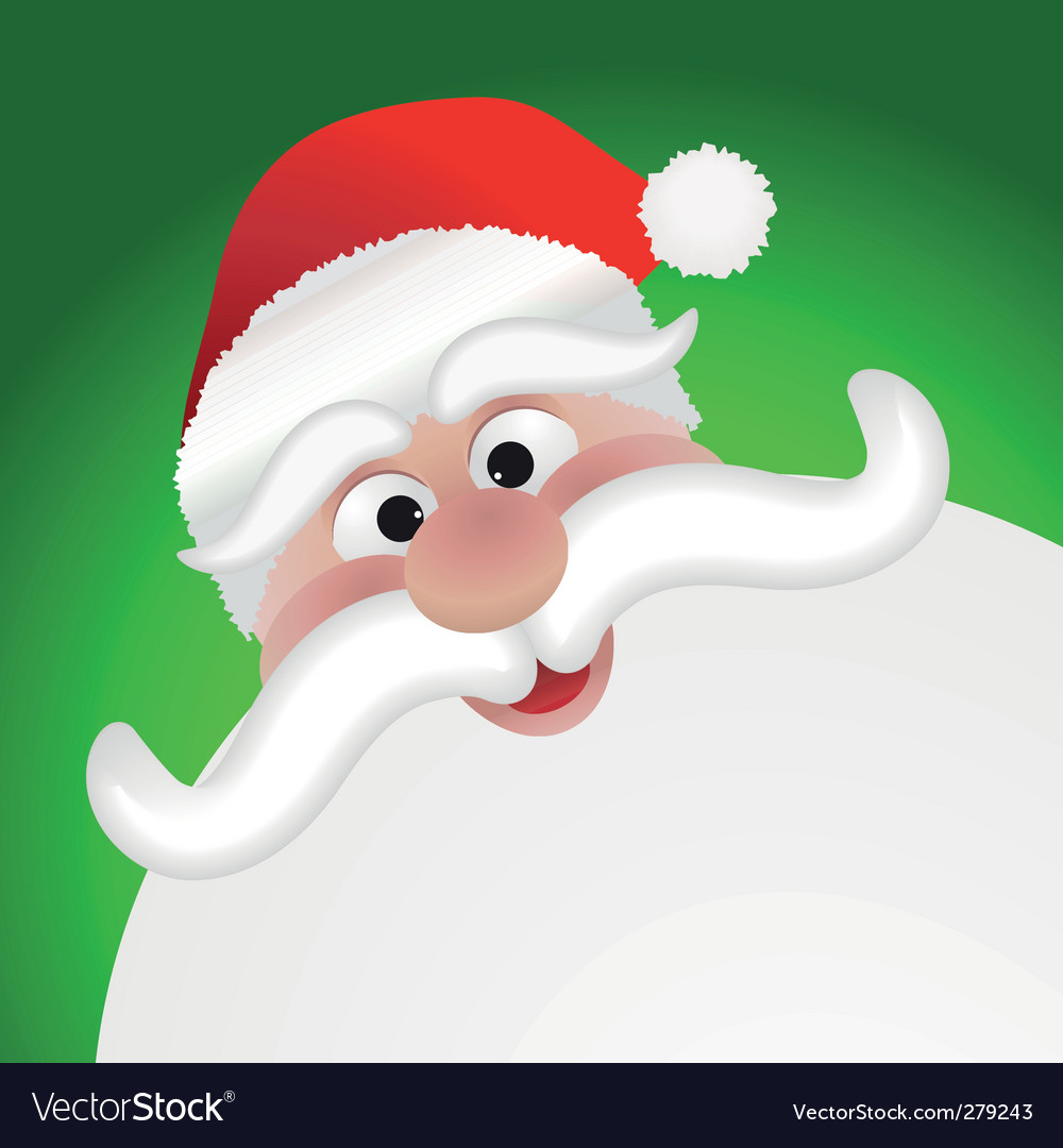 Santa claus face Royalty Free Vector Image - VectorStock