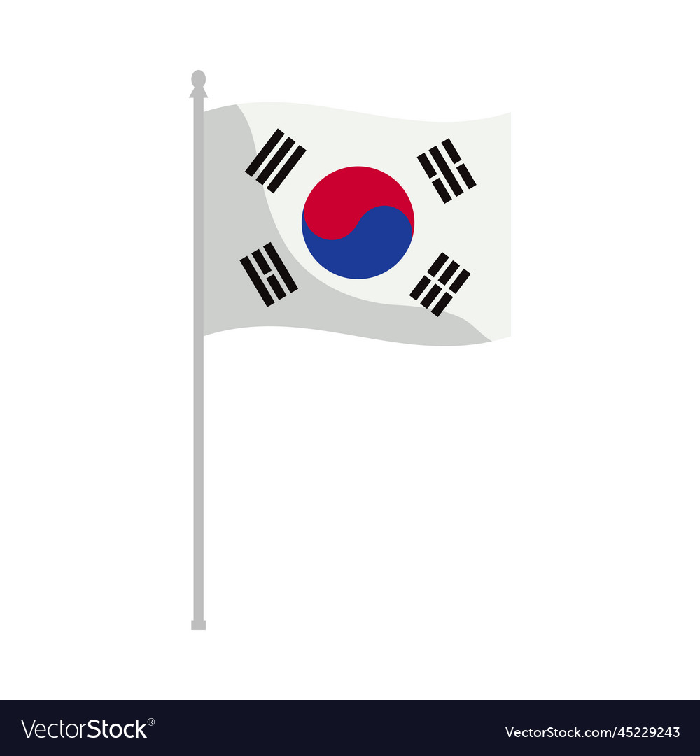 South Korea Flag Composition Royalty Free Vector Image