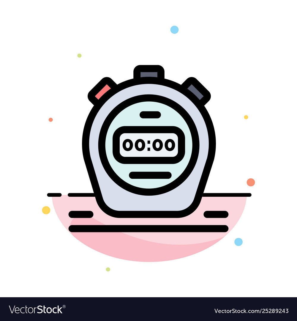 Timer stopwatch watch abstract flat color icon