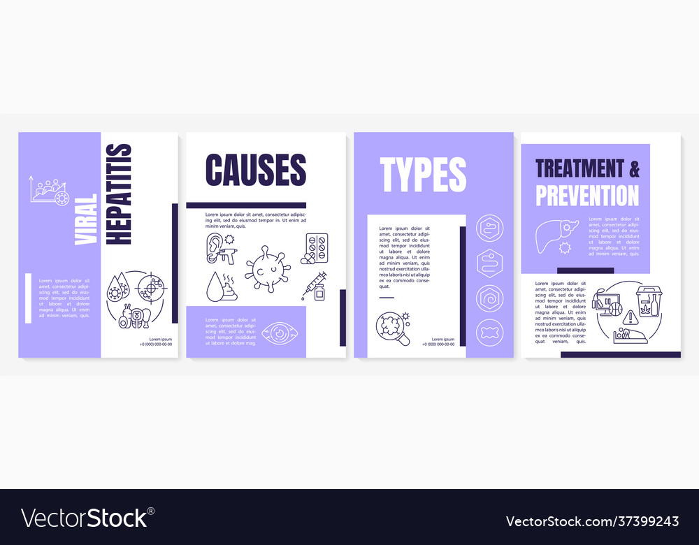 Viral hepatitis brochure template Royalty Free Vector Image