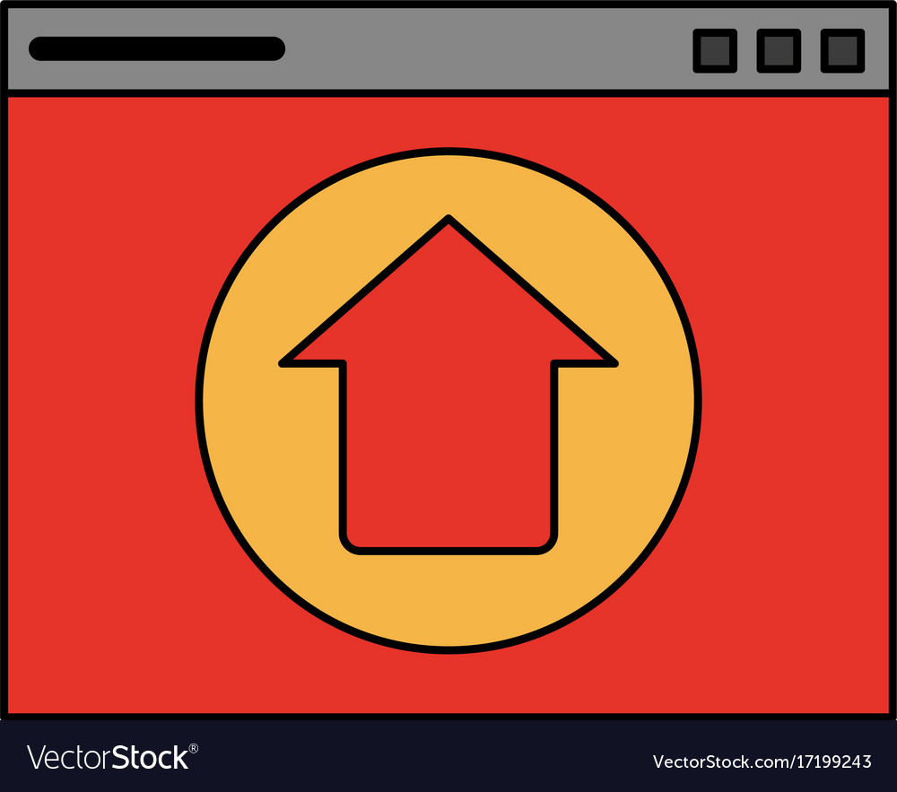 Website or tab with upwards arrow icon image