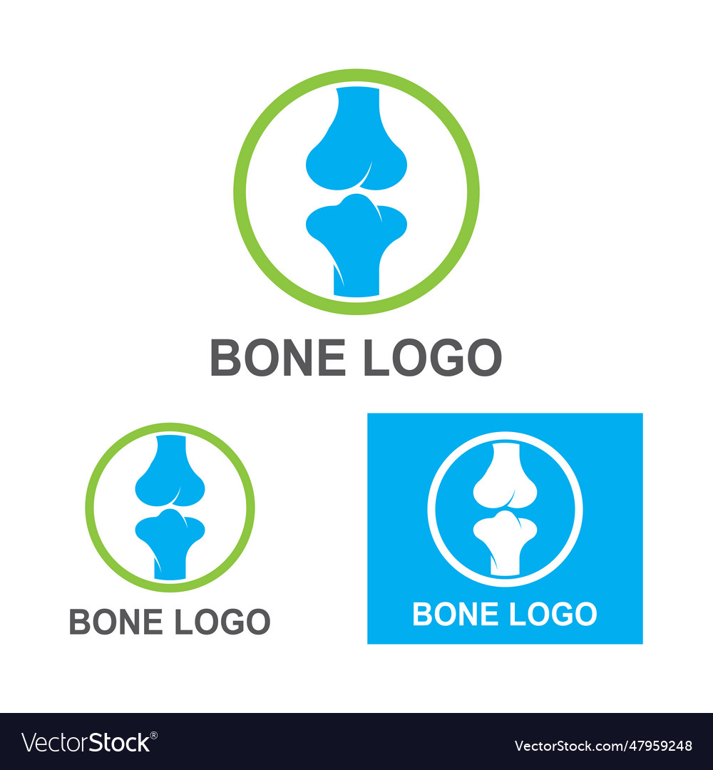 Bone logo icon design template Royalty Free Vector Image