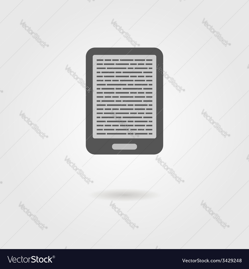 E-reader Icon with Shadow