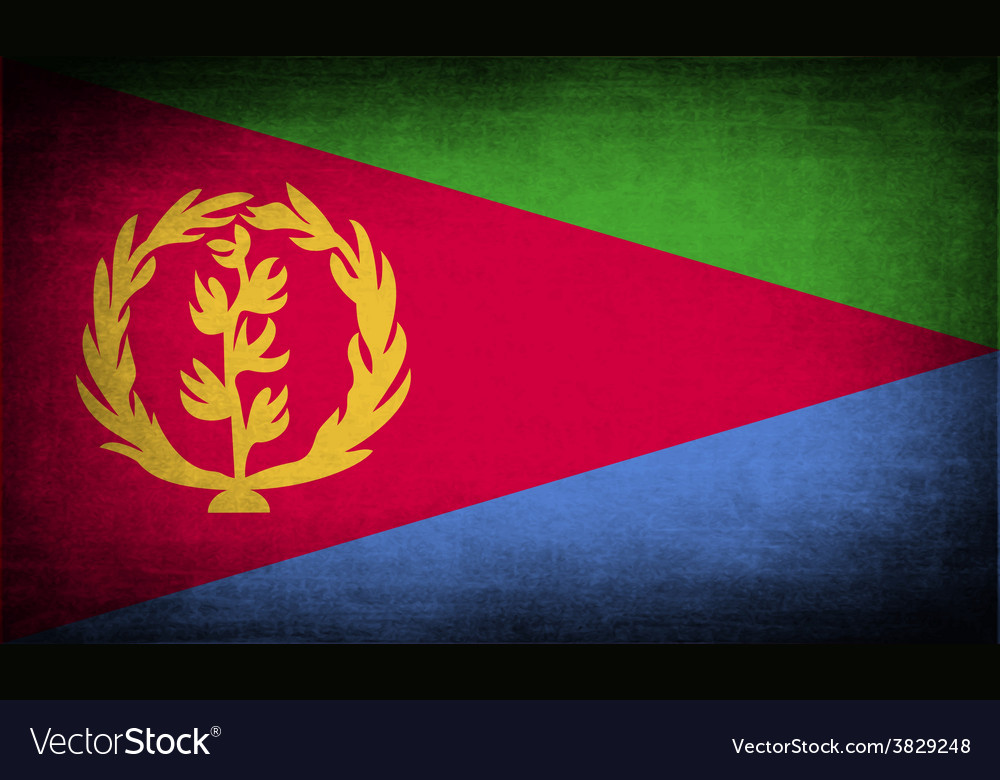 Flag of eritrea with old texture