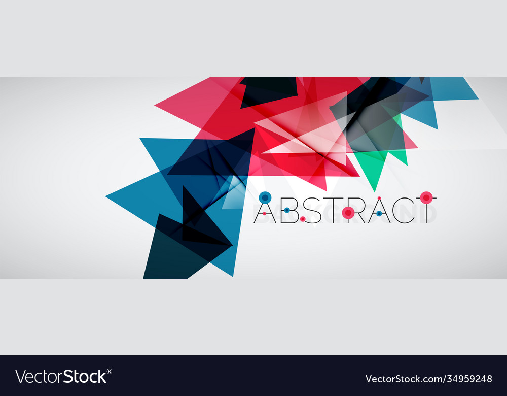 Geometric abstract background color triangle vector image Geometric abstract background color triangle