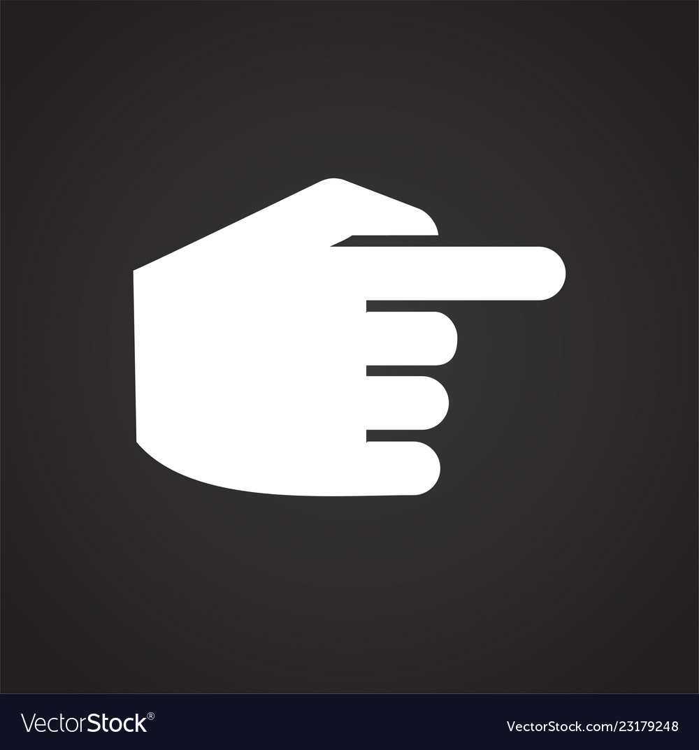 Pointer gesture icon on white background Vector Image Pointer gesture icon on white background