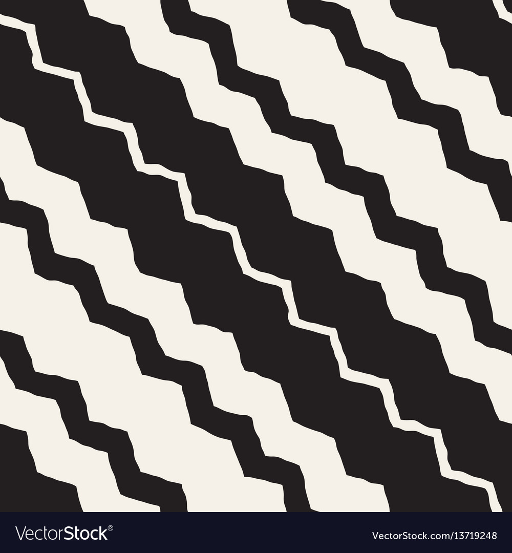 Seamless wavy hand drawn stripes pattern