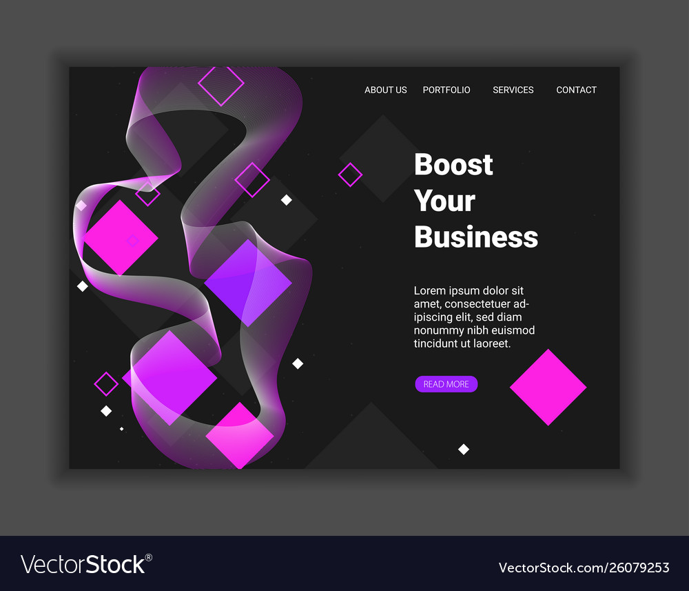 Abstract background with dynamic linear waves vector image Abstract background with dynamic linear waves