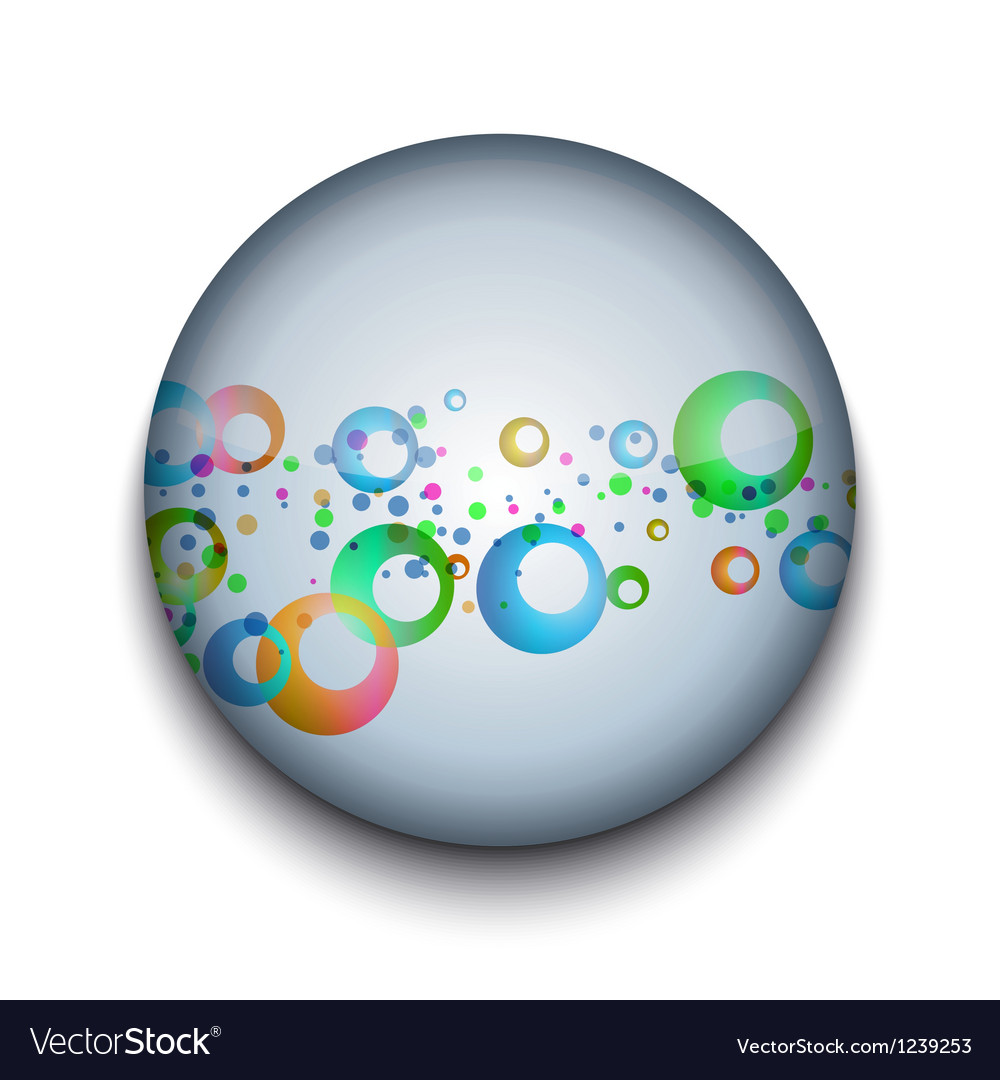 Abstract bubble app icon Royalty Free Vector Image