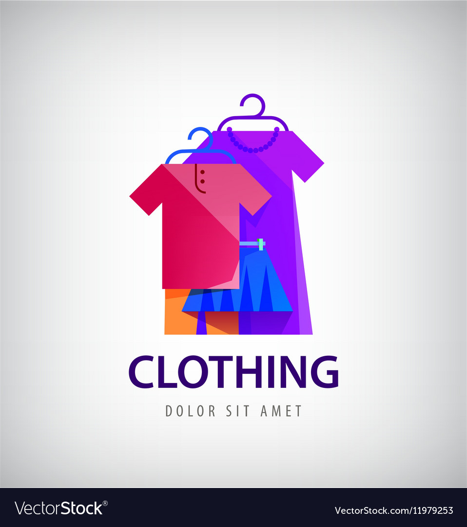 Clothing logo online shop fashion icon Royalty Free Vector