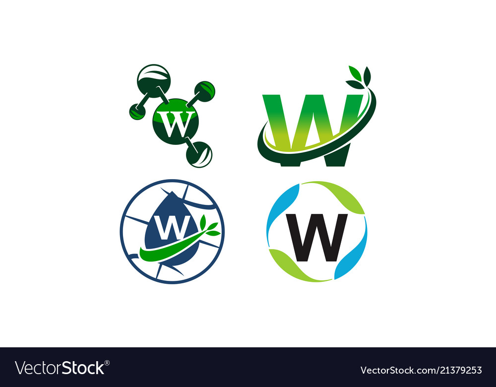 Green project solution a template set Vector Image Green project solution a template set