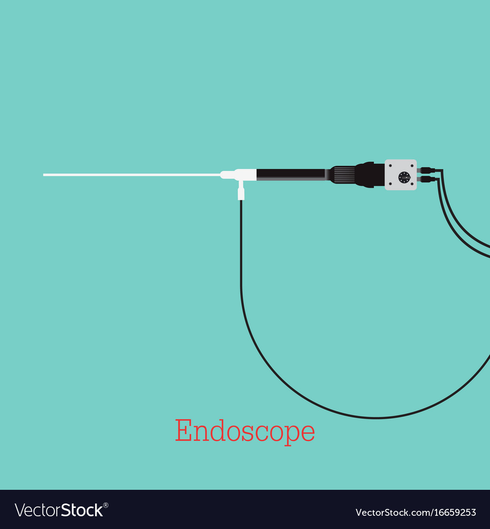 Medical instrument endoscope for research various Vector Image