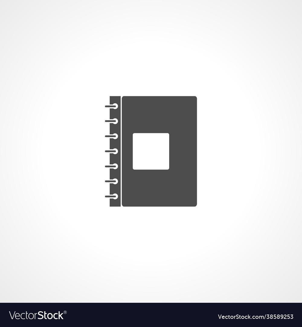 Notebook sign isolated simple icon