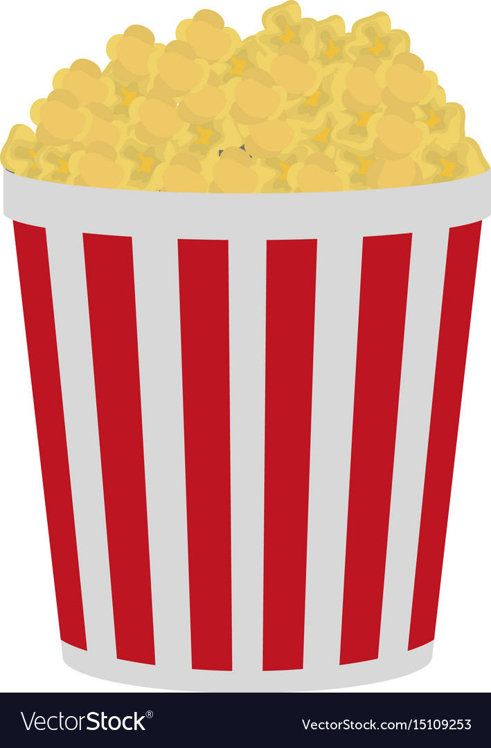 Popcorn bucket icon image Royalty Free Vector Image