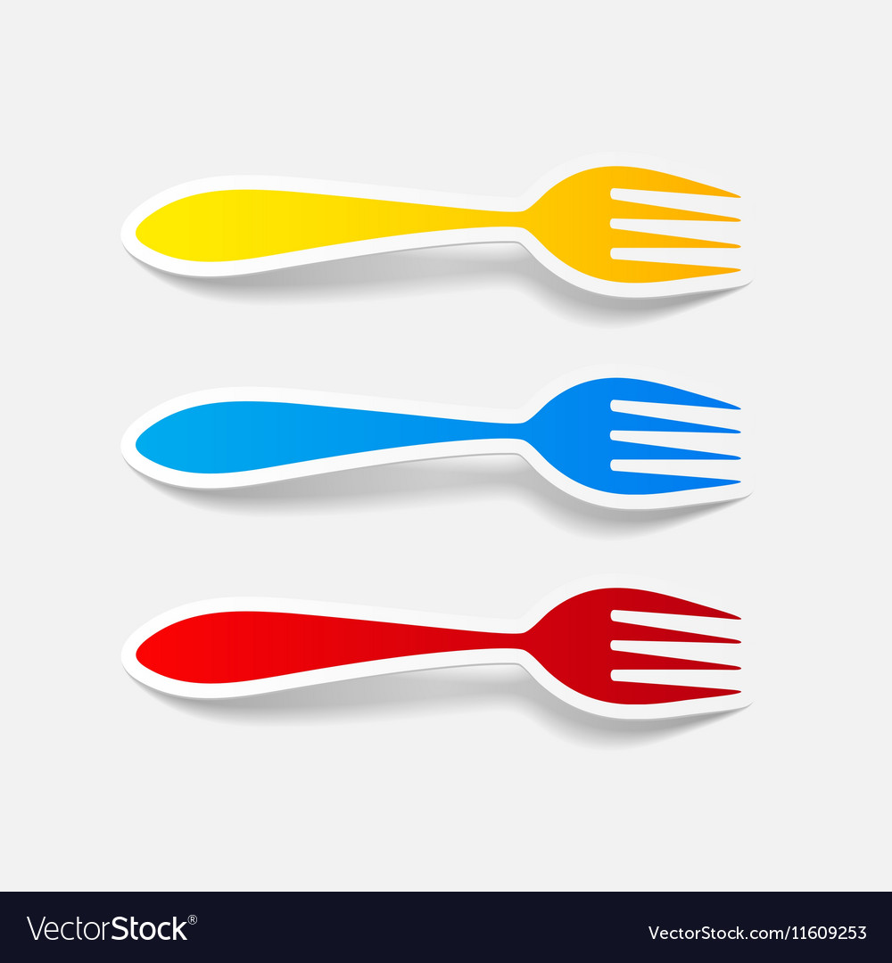 Realistic design element fork