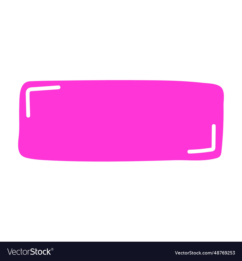 Rectangle pink frame line square shape outline vector image Rectangle pink frame line square shape outline