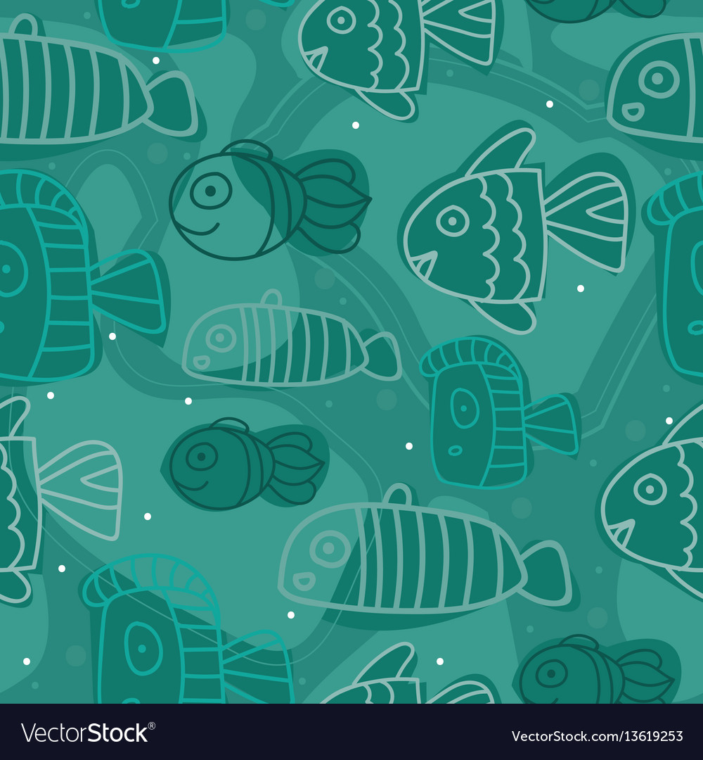 Seamless turquoise pattern with print of abstract
