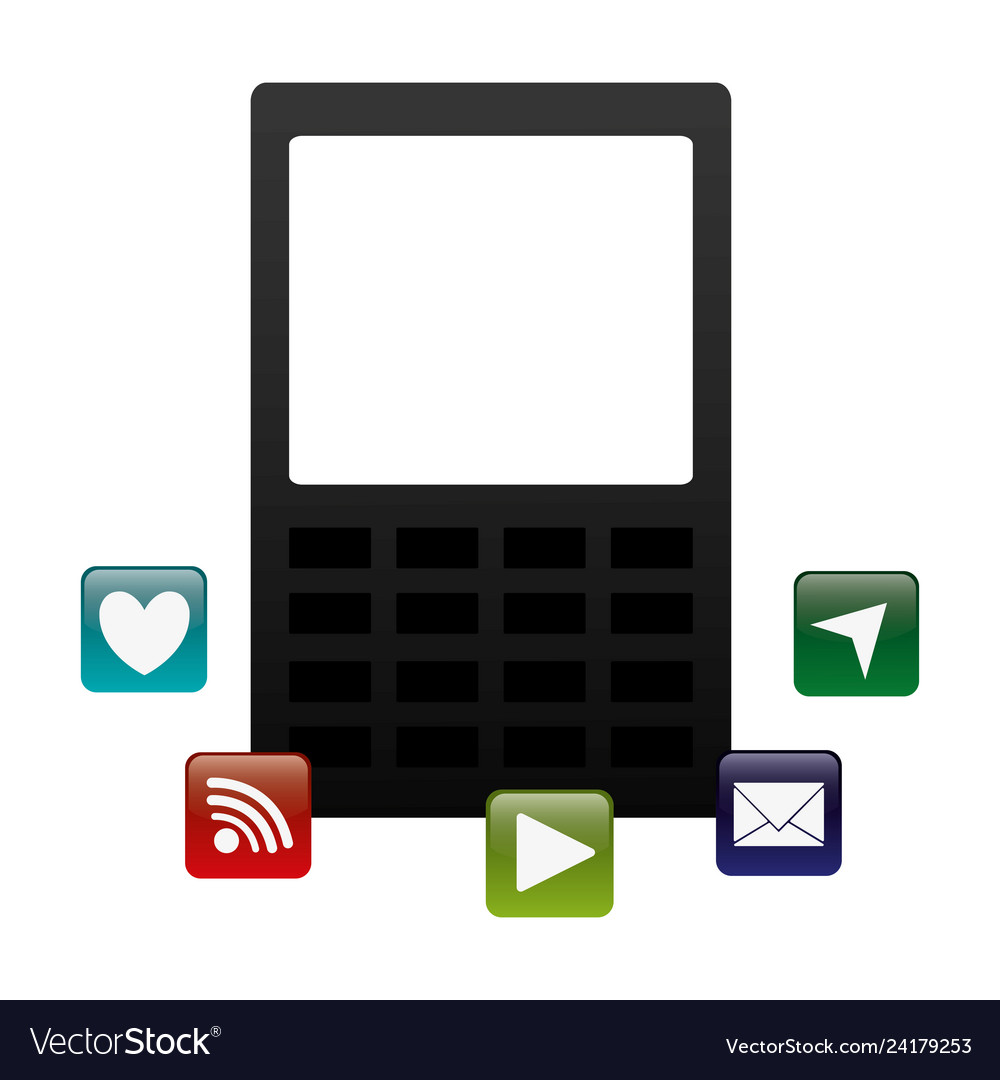 Tablet with applications menu Vector Image Tablet with applications menu