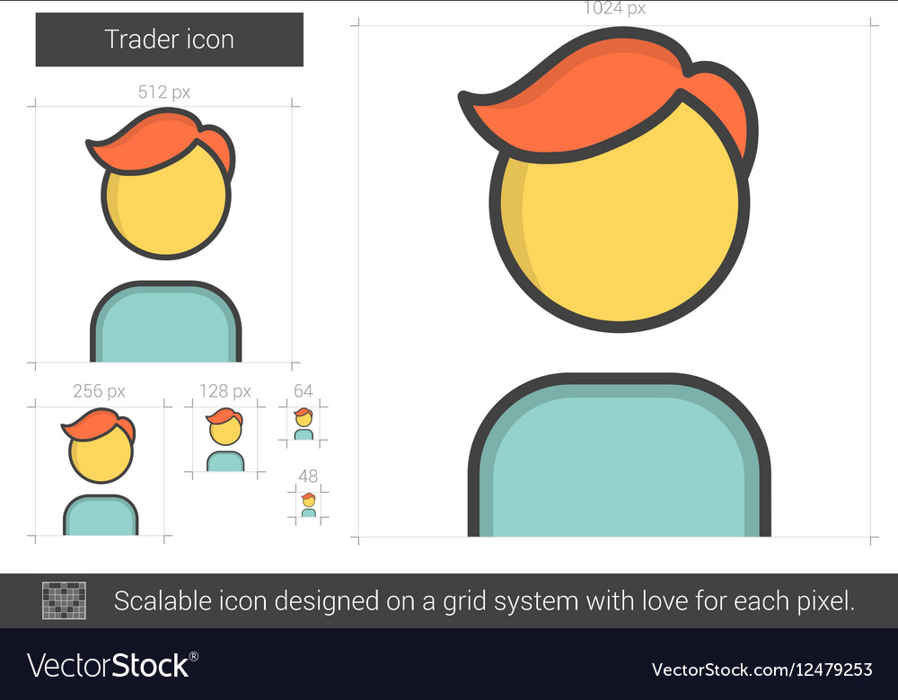 Trader line icon