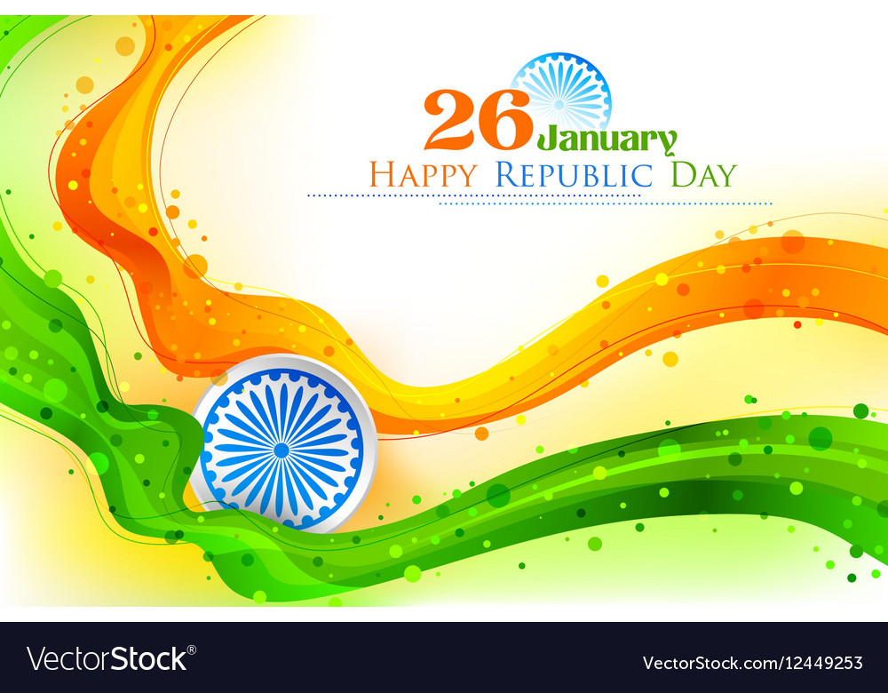 Tricolor india banner with indian flag Royalty Free Vector